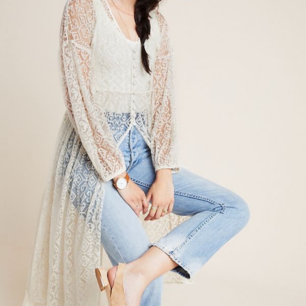 Anthropologie San-Michel Lace Duster